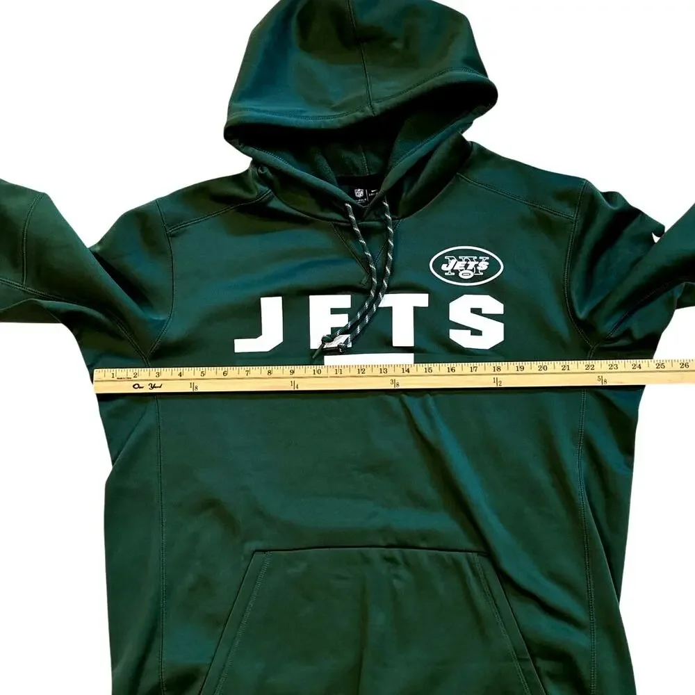 Nike New York Jets Hooded Sweatshirt Mens Sz Large Green Hoodie Performance NFL